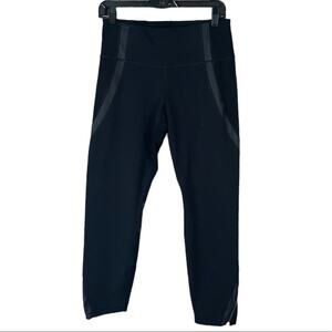 𝅺Old Navy Active Street Leggings High Rise 7/8 Length Ankle Zip Black SZ Medium